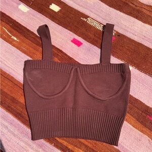 Zara Knit Ribbed Bustier Top